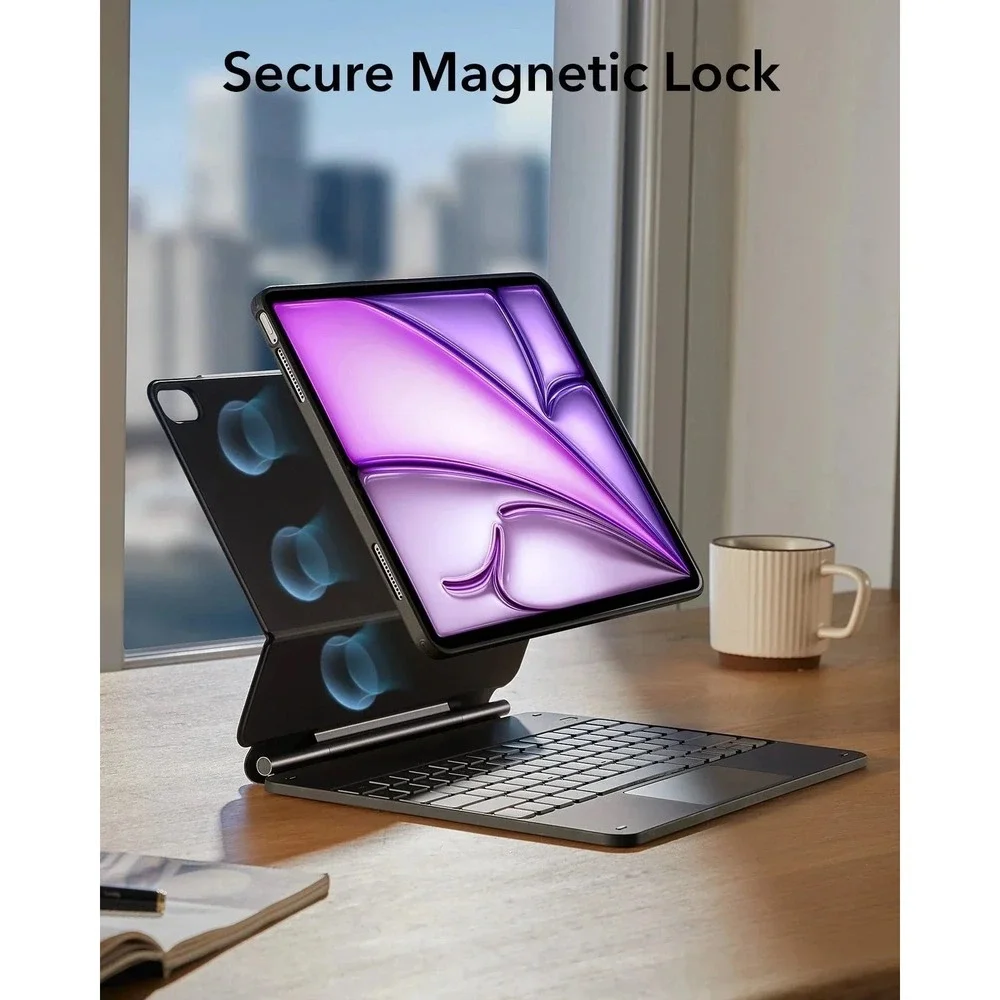 ESR Ipad Air 13 Inch Case Keyboard M4/M3/M2, 2026/2025/2024 Magnetic Stand Blue